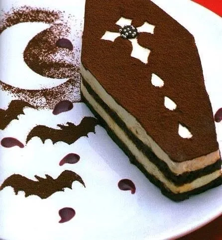 Halloween tiramisu special with spooky decorations